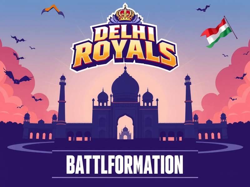 Delhi Royals Game Banner Showcasing Indian Architecture
